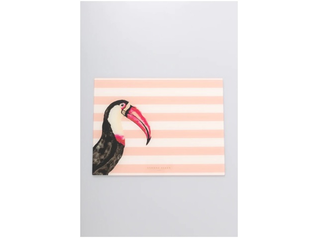 Toucan, salvapiano in vetro 30x40 cm