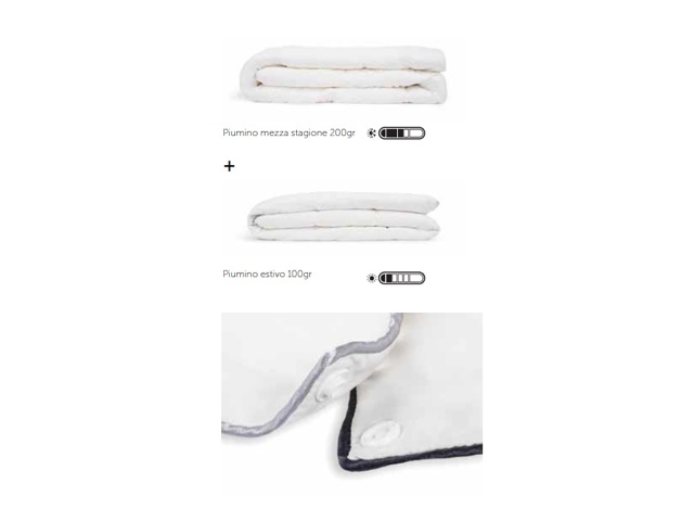 Nuvola, doppio piumino 4 stagioni 1 piazza - 155x210 cm