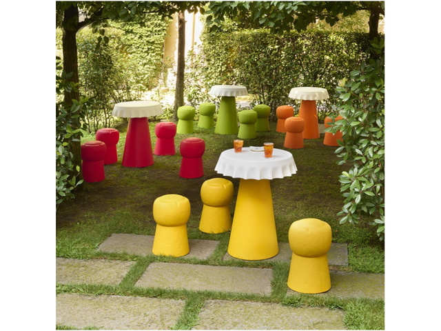 Cin cin, sgabello, ø32x49h cm, arancio