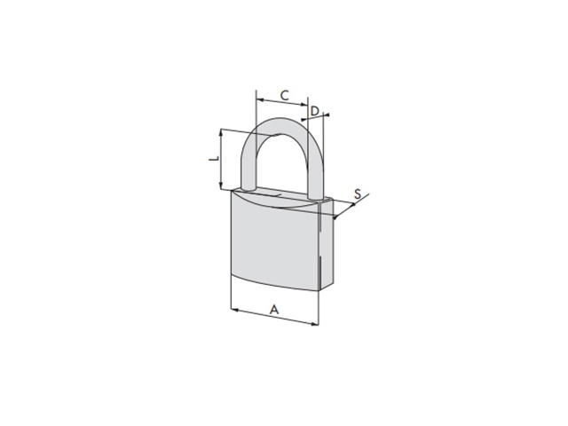 Lucchetto in ottone locking line cod. 21010 60 0