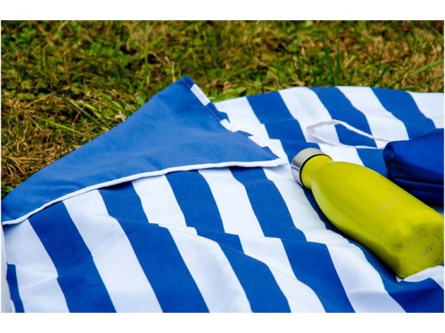 Set pochette termica e asciugamano blu