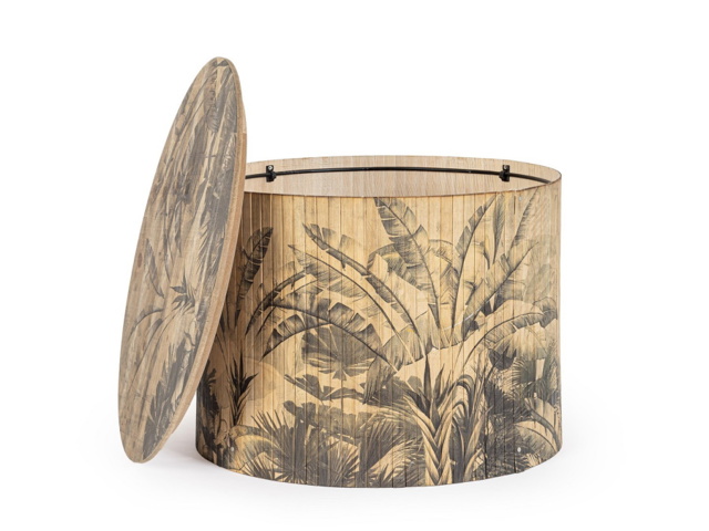 Tavolino nariko tondo in bamboo, ø58x40h cm