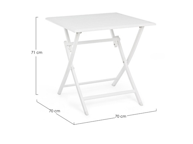 Tavolo pieghevole elin 70x70 bianco lh30