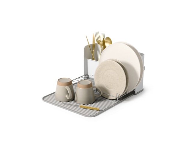 Sling, scolapiatti bianco/grigio