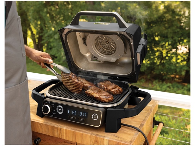 Barbecue elettrico ninja woodfire con affumicatore integrato og701eu