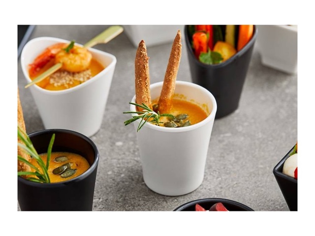 Bicchierino finger food in melamina nero, ø6,5x7 cm