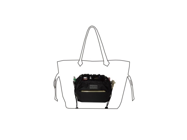 Bag in bag nero, 25x18 cm