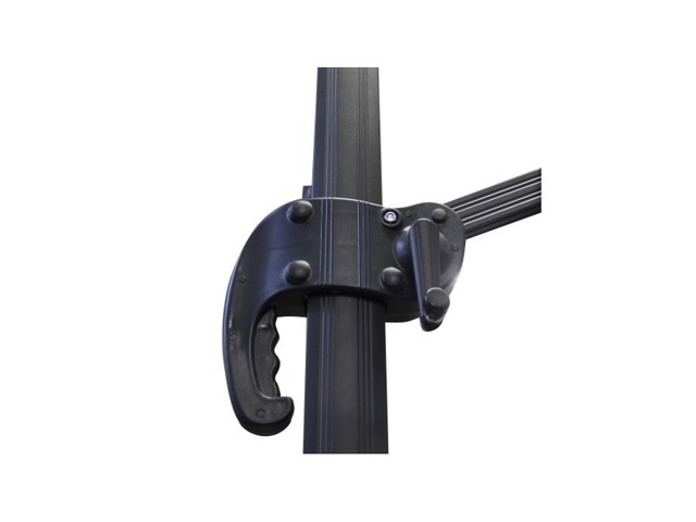 Saturno, ombrellone nero p/l 3 x 3 telo ecru