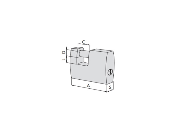 Lucchetto rettangolare locking line cod. 21610 63 0