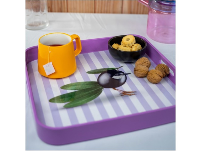 Vassoio quadrato oliva 34x34 cm