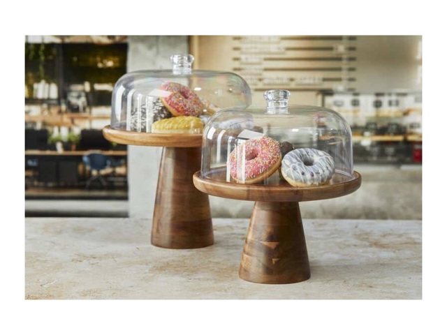 Tortiera in acacia 30x30x15h cm