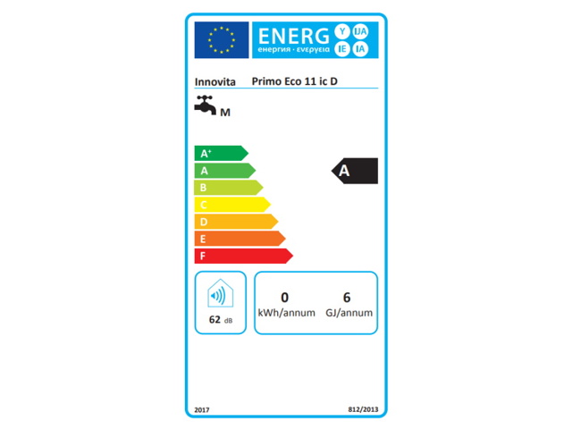 Primo eco 11 ic d, scaldabagno a gas gpl a camera aperta, accensione ionizzata