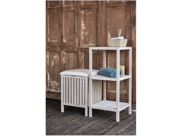 Norway, scaffale 3 piani bianco