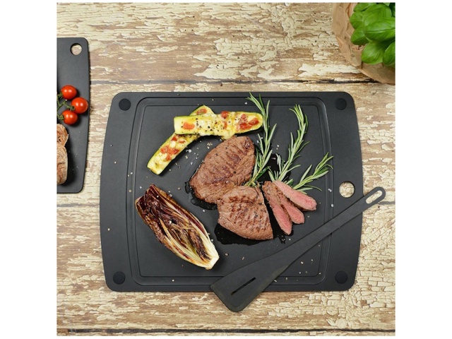 Gourmet gripper, tagliere 29x23 cm nero