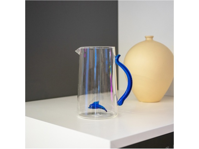 Caraffa in vetro borosilicato "delfino"