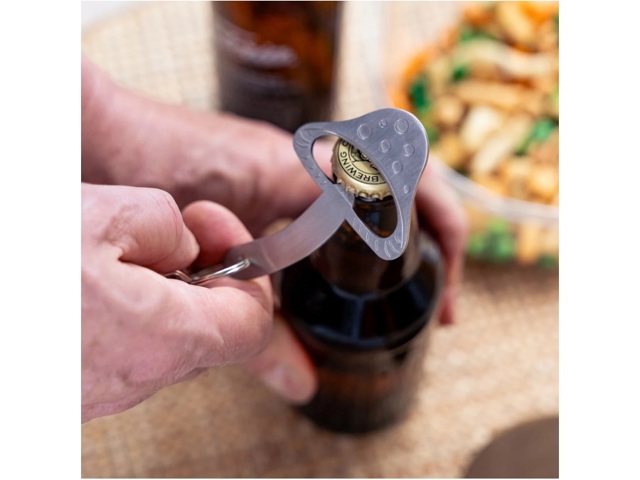 Apribottiglie portachiavi a forma di fungo