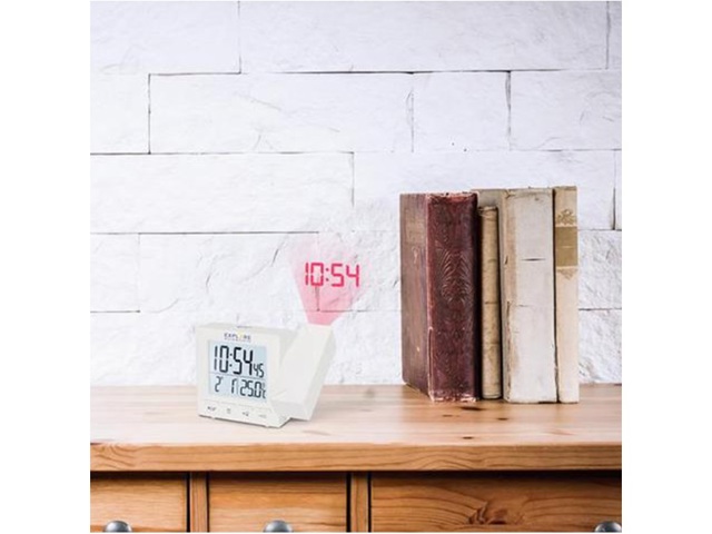 Orologio radiocontrollato con proiezione ora bianco - rdp1001