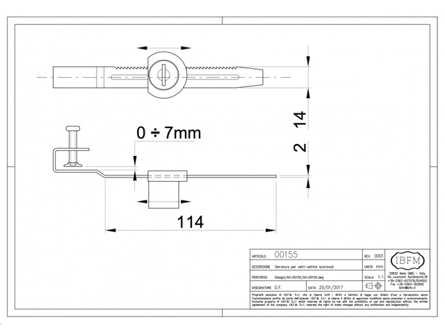 Serratura a cremagliera, 155