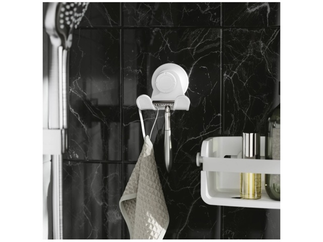 Flex, doppio gancio adesivo bianco