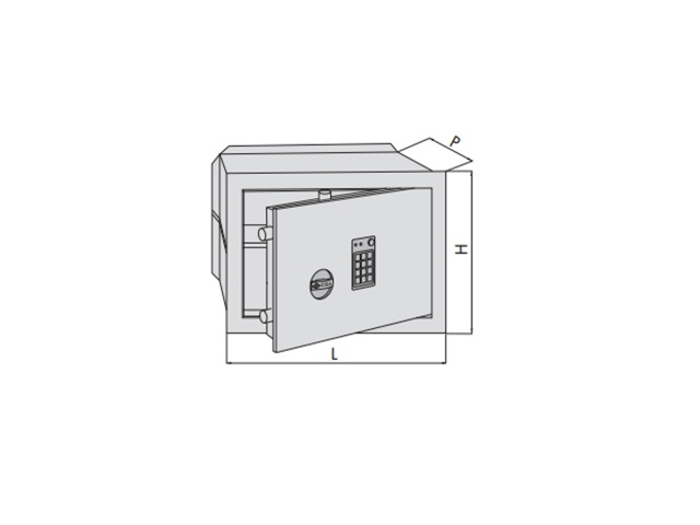 Cassaforte da murare con combinatore elettronico dgt vision cod. 82710 32 0