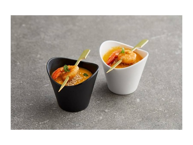Bicchierino finger food in melamina nero, 7,8x7x7 cm