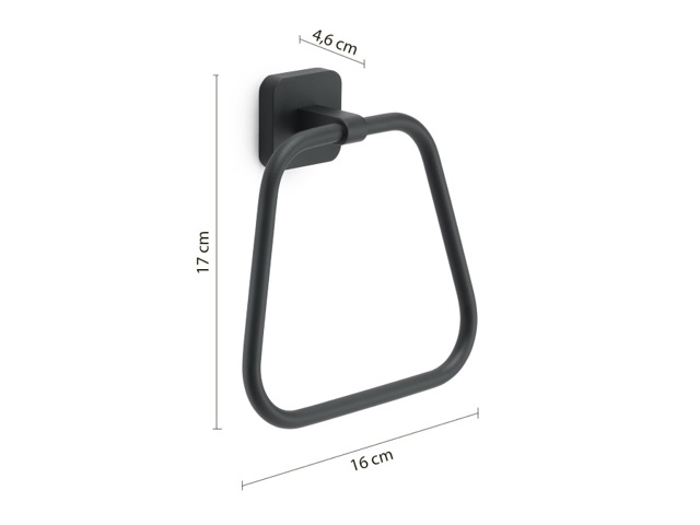 Tonga, portasalviette ad anello nero matt