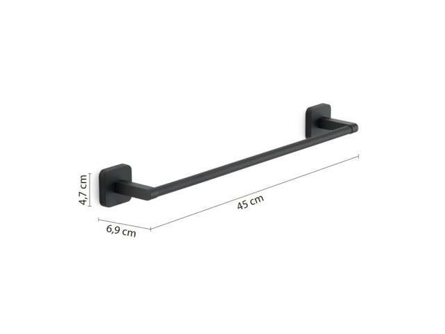 Gedy, portasalviette 45 cm nero matt