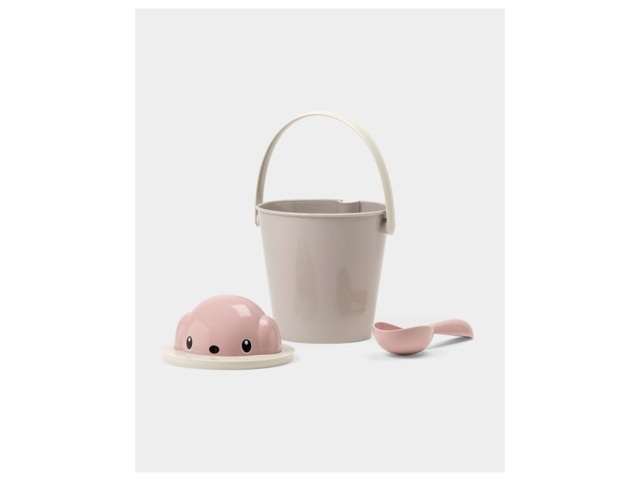 Crock, secchiello portacrocchette cane rosa/tortora