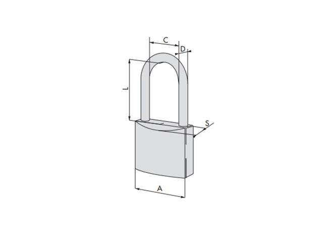 Lucchetto in ottone locking line cod. 21011 50 0