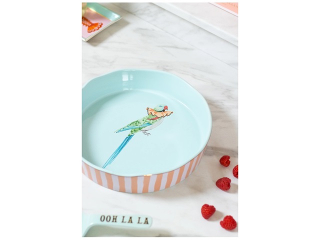 Parrot, teglia rotonda in gres 29x6 cm