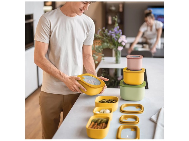 Store&more bio, contenitore alto 750cc - giallo mango