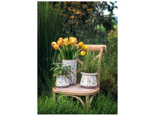 Eden, vaso giallo m - 16x14,5x27h cm