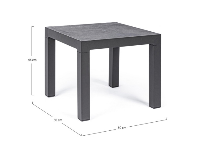 Tavolino kledi 50x50 cm antracite jx55