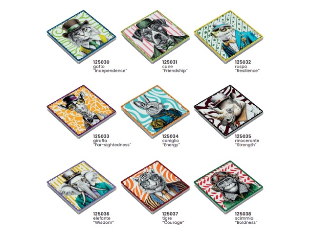 Human essence, set 45 sottobicchieri, 9x9 cm