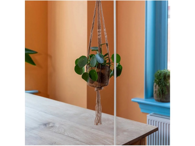 Gancio portapiante bianco fissabile a tavolo