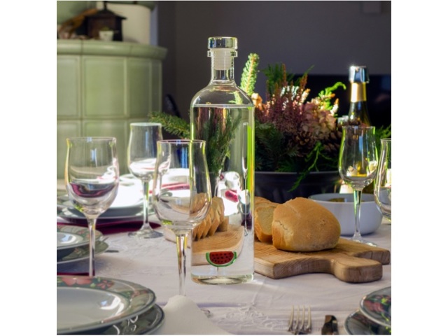 Bottiglia in vetro borosilicato 1,2 lt, anguria