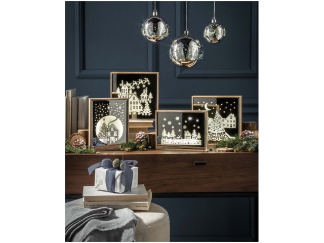 Paesaggi segreti, quadretto 1 con luce led 21x4x16h cm