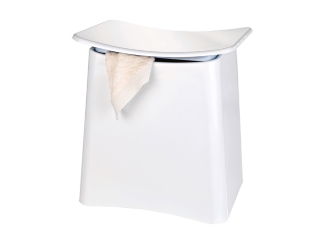 Sgabello da bagno wing stool con sacco portabiancheria estraibile