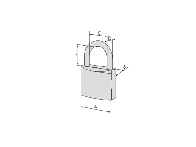 Lucchetto in ottone locking line cod. 21010 30 0