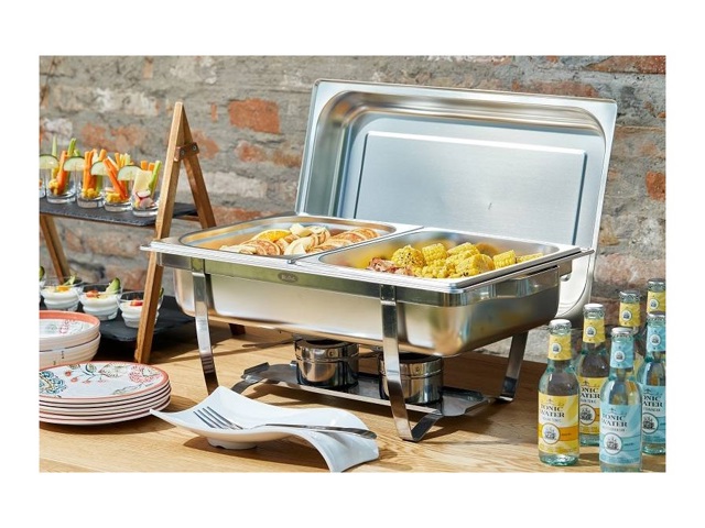 Scaldavivande mercury rettangolare con coperchio in acciaio inox - 58,5x35x32 cm