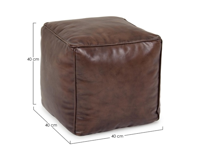 Pouf mendez marrone, 40x40