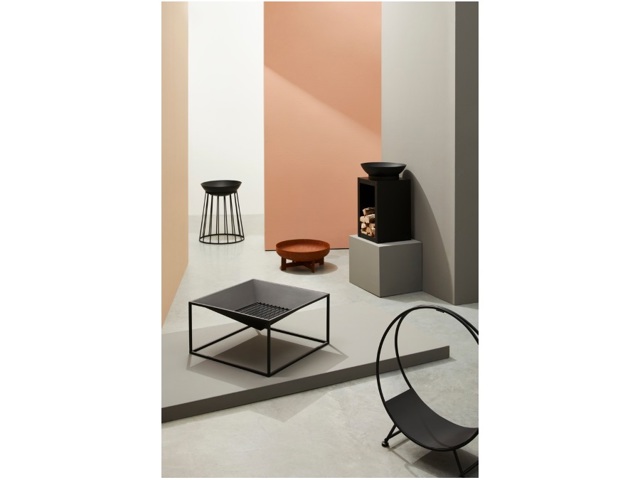 Braciere efesto tondo, ø50xh63 cm, nero