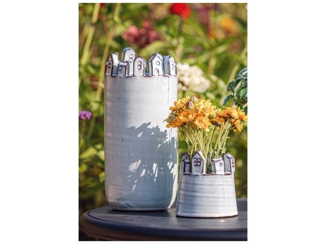 Polignano, vaso ø12 cm, bianco