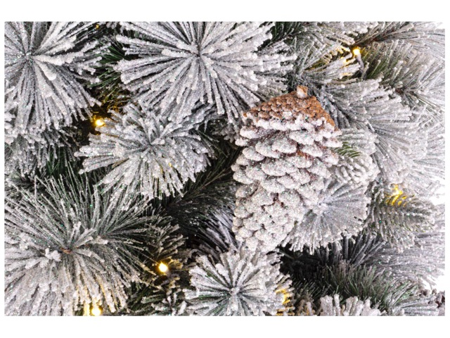 Albero di natale garlenda glitter h 180 cm - 1158 rami 210 led