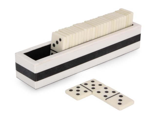 Decorazione domino fortune bianco