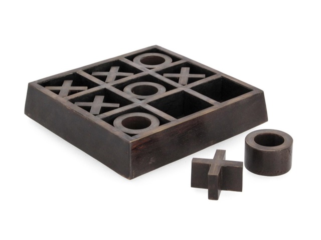 Decorazione tris fortune marrone